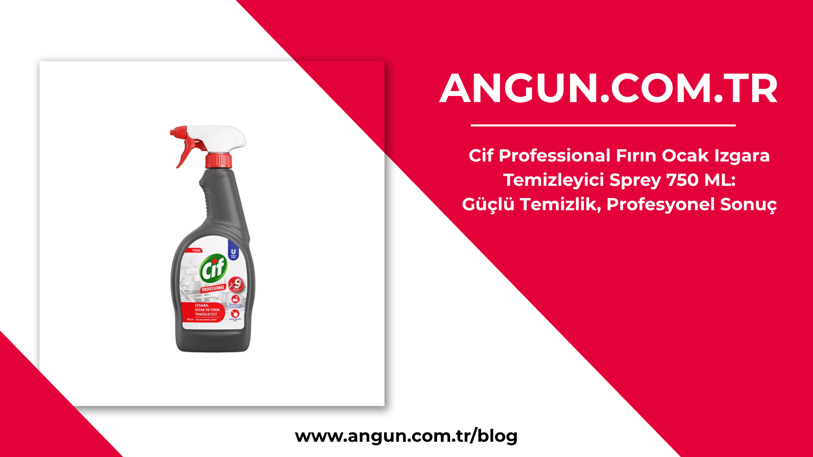 Cif Professional Fırın Ocak Izgara Temizleyici Sprey 750 ML Güçlü Temizlik, Profesyonel Sonuç